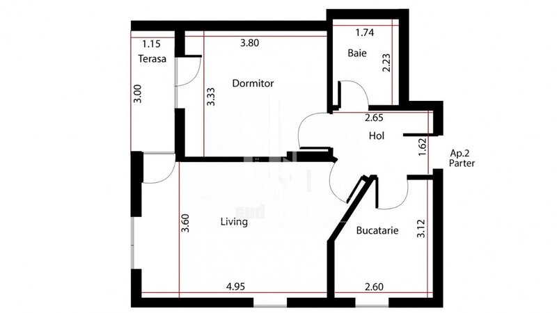 Popesti-Leordeni, Oltenitei, 2 camere decomandat,